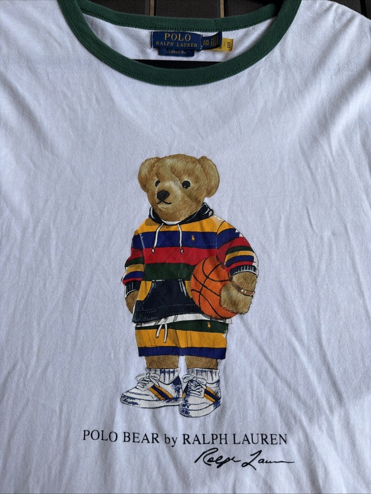 Polo Bear by Ralph Lauren Jersey T-Shirt Big & Tall Basketball 2xlt White