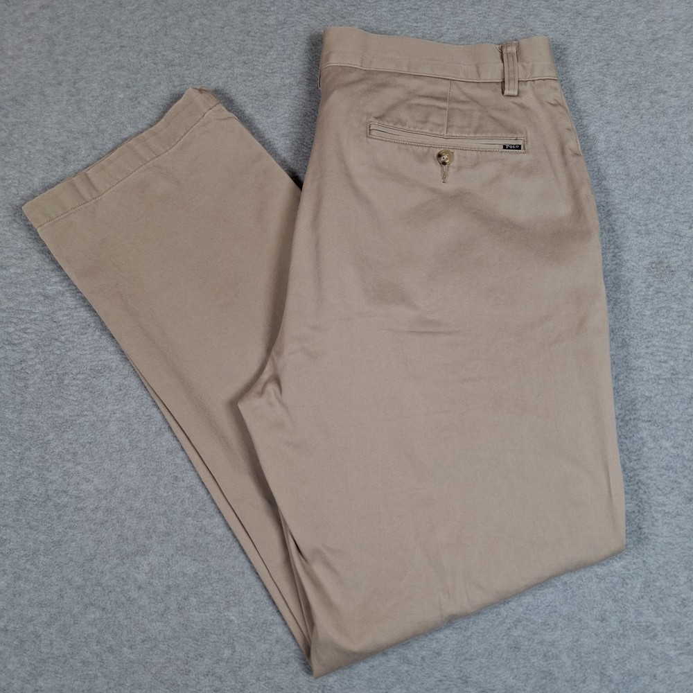 Polo Ralph Lauren Chino Pants Men 34X30 Beige Preppy Classic Fit Preppy Cotton