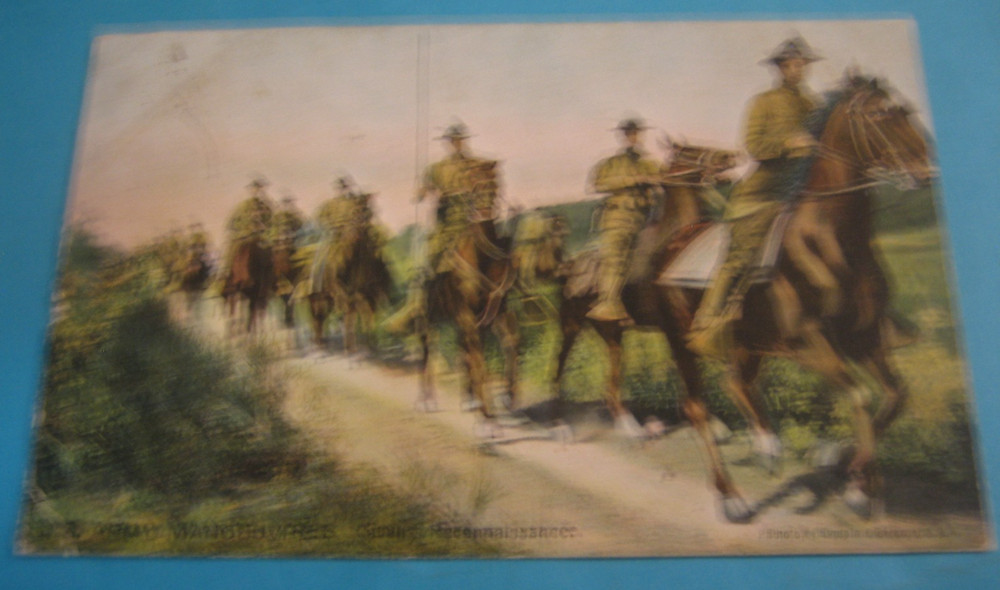 1900s MILITARY POSTCARD RAPHAEL TUCK AMERICANA U.S. ARMY CAVALRY