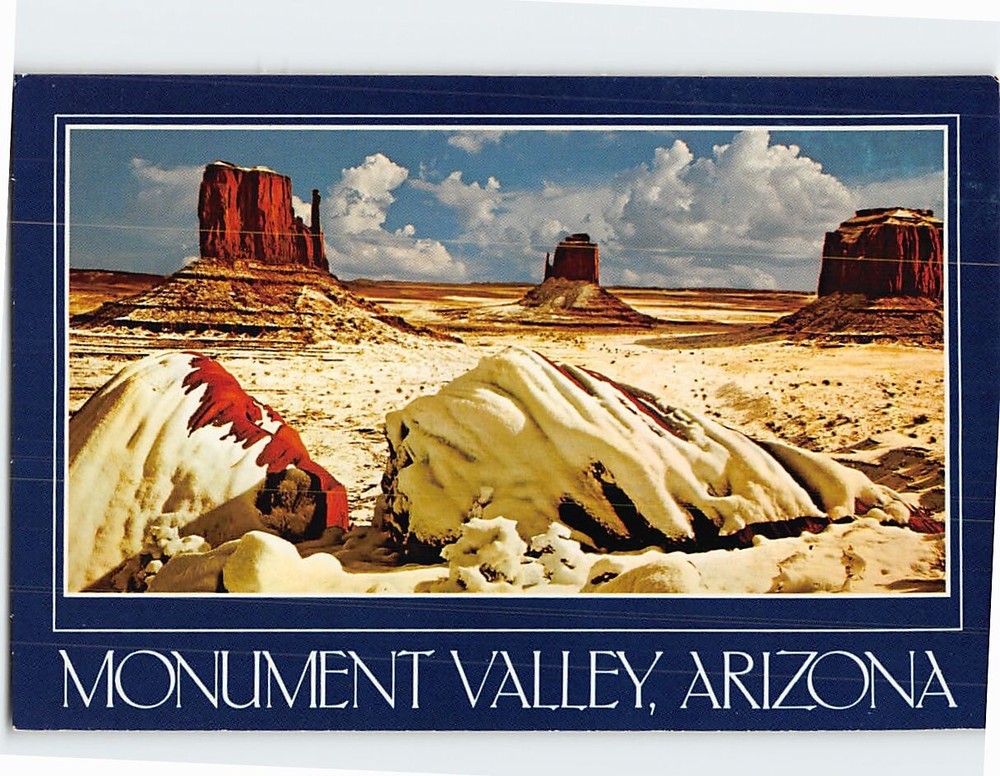 Postcard Monument Valley In Winter Arizona