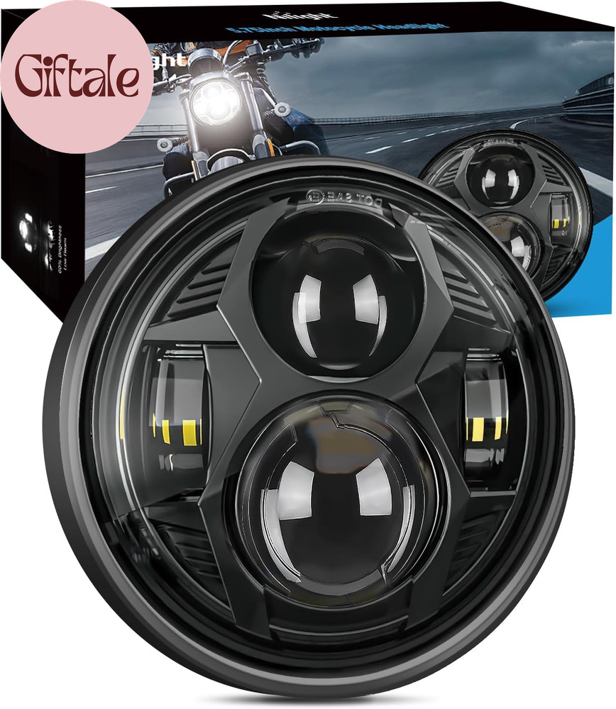 5-3/4 5.75 Inch Motorcycles LED Headlight Compatible with Harley Davidson Sports