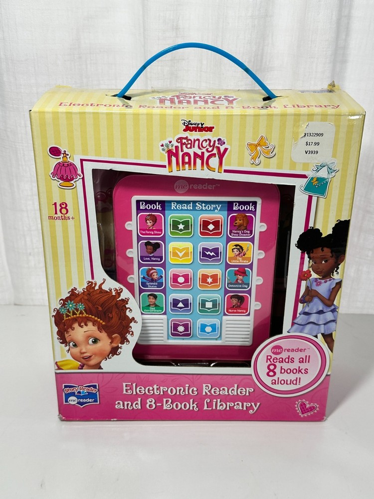 Fancy Nancy Electronic Me Reader and 8 Sound Book Library Story Reader NEW