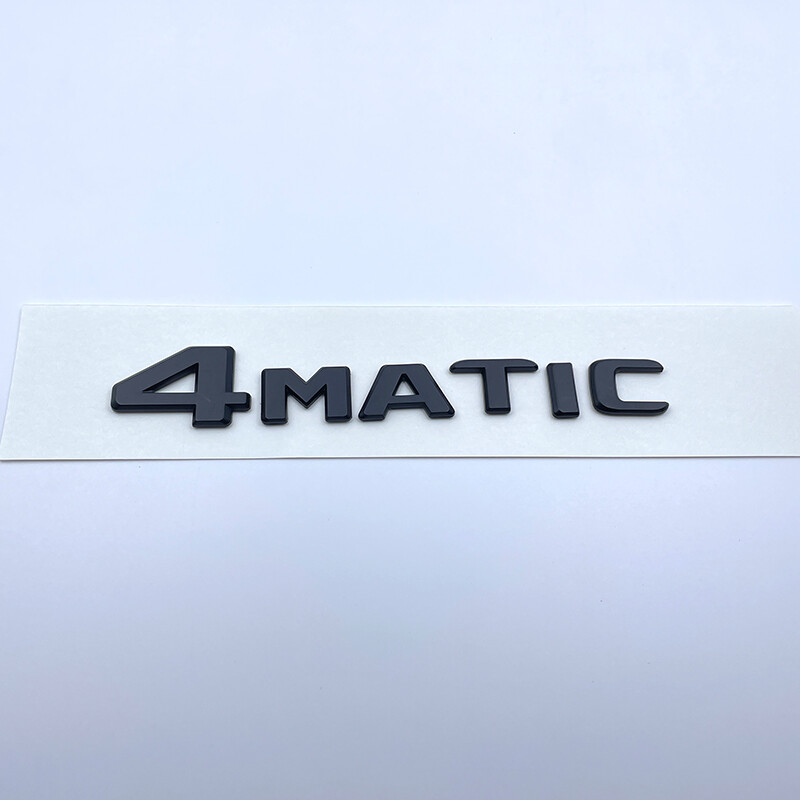 Black 4MATIC Emblem Rear Trunk Tailgate Lid Badge For Mercedes AMG Modified