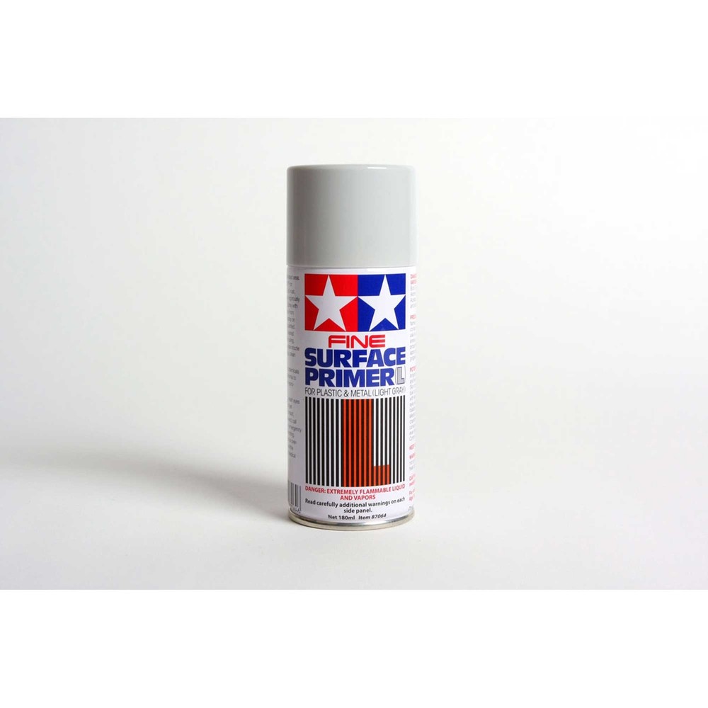 Tamiya America Inc Gray Fine Surface Primer L 180ml Spray Can TAM87064 Lacquer