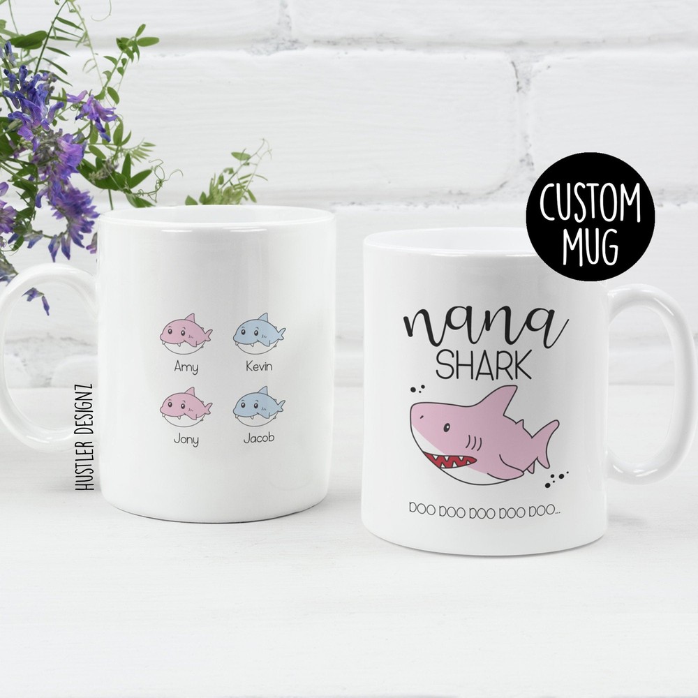 Nana Shark Mug Shark Gifts Shark Doo Doo Personalized Mug Gift For Nana Nana Mug