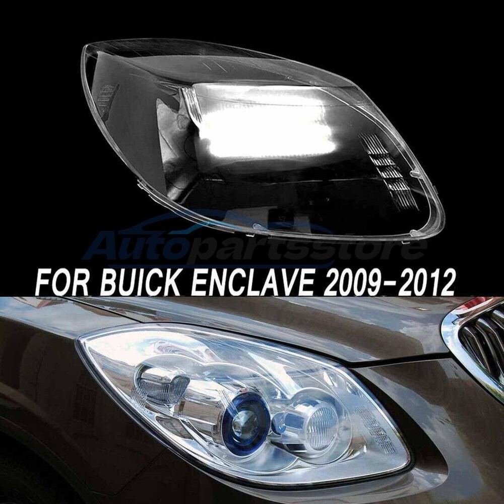 For Buick Enclave 2009-2012 Clear Car Front Headlight Cover Lens Shell Right