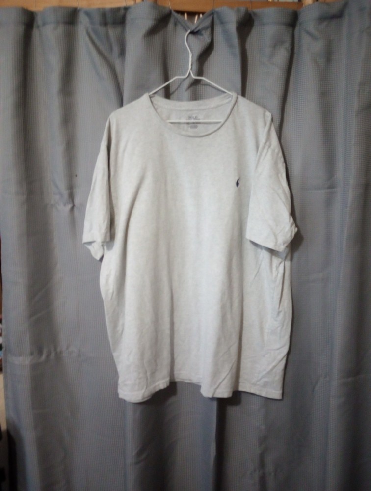 Polo Ralph Lauren Men's Short Sleeve Gray Crew Neck Shirt 2XLT