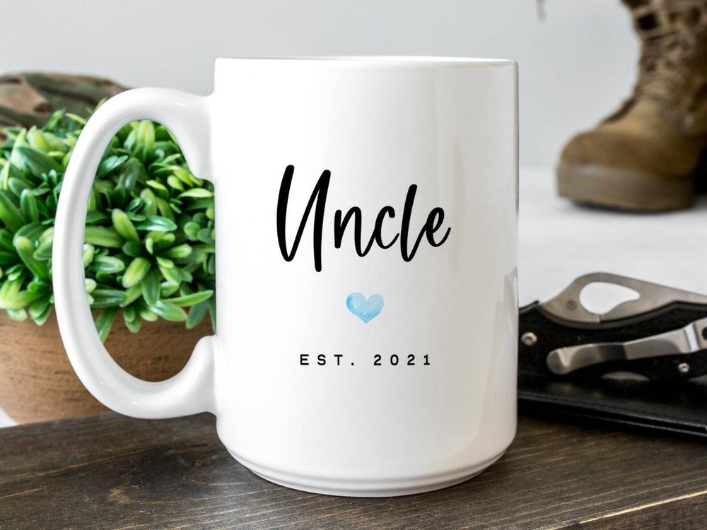 Uncle Est Coffee Mug Pregnancy Announcement Coffee Mug Custom Gift To Announce