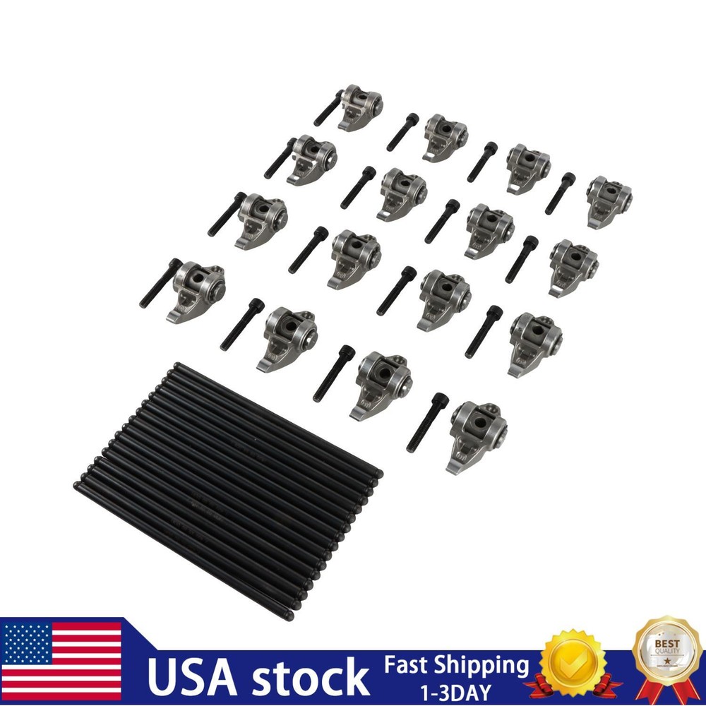 Fits Cadillac Escalade Chevrolet Rocker Arms With Trunion Pushrods Kit Installed