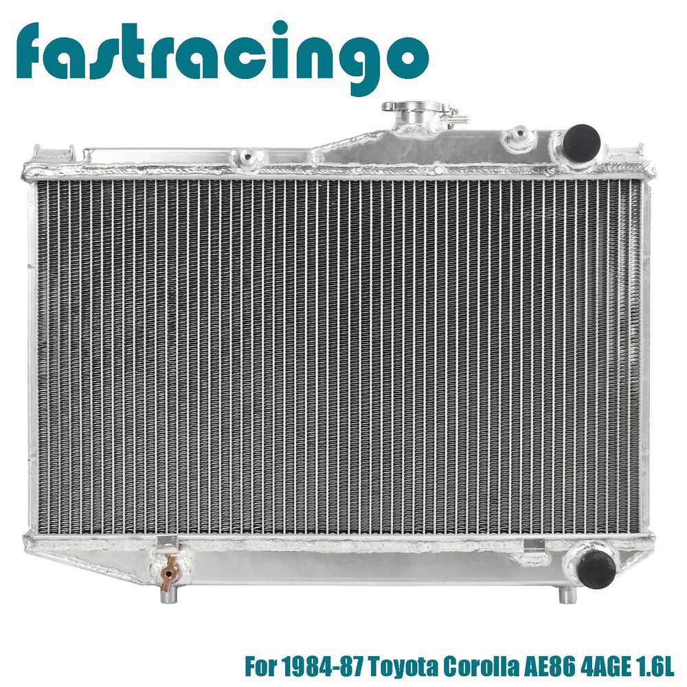 2 Row Aluminum Core Performance Radiator For 84-87 Toyota Corolla AE86 4AGE 1.6L