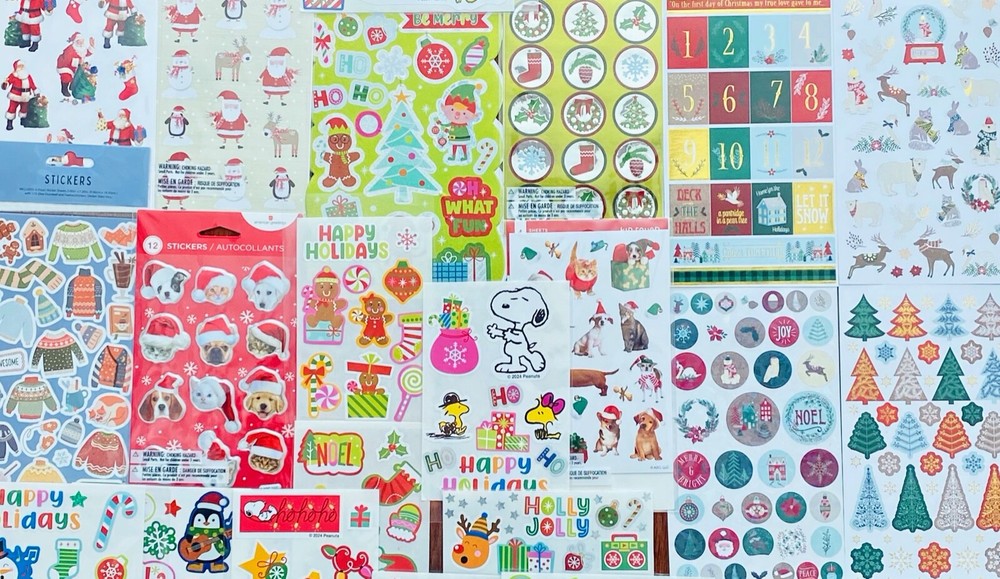 12 Sheets | Christmas Gift Sticker XMAS Lot