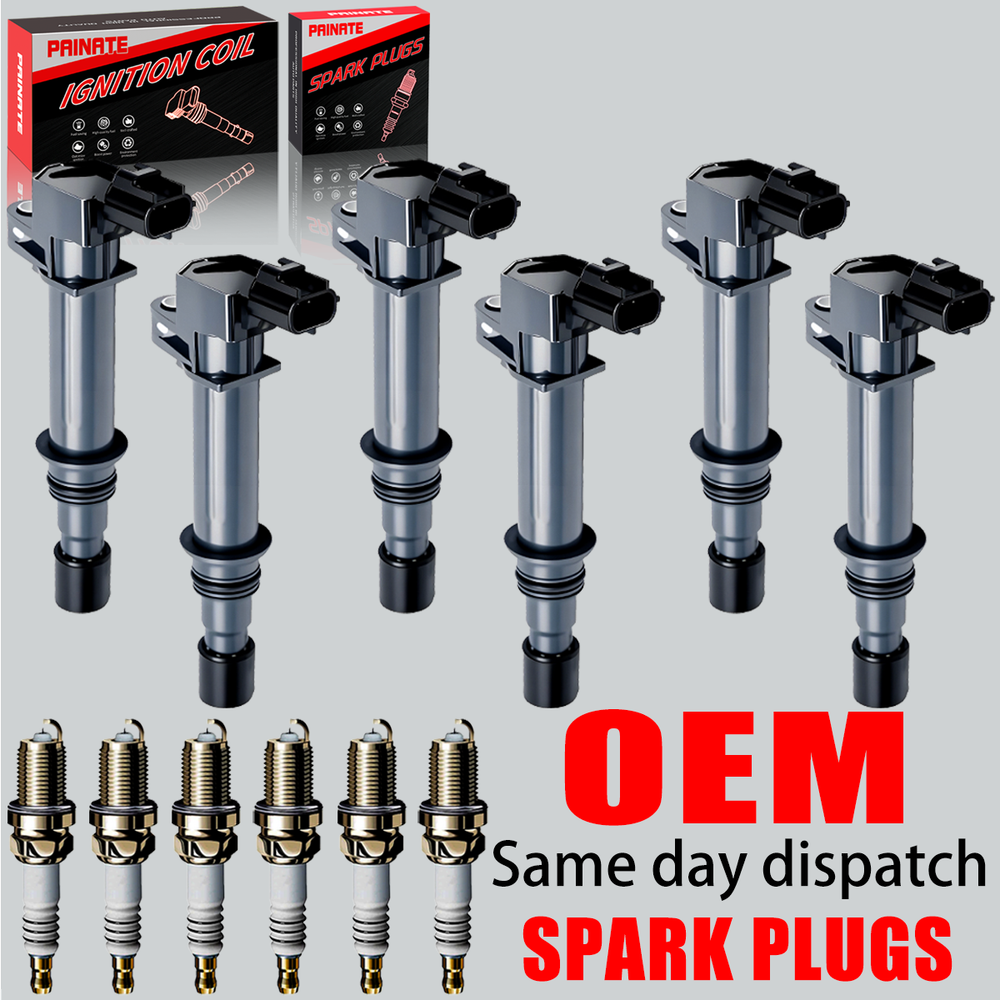 6X OEM Ignition coil & 6 Iridium Spark Plug For Dodge Ram 1500 Dakota 3.7L UF270