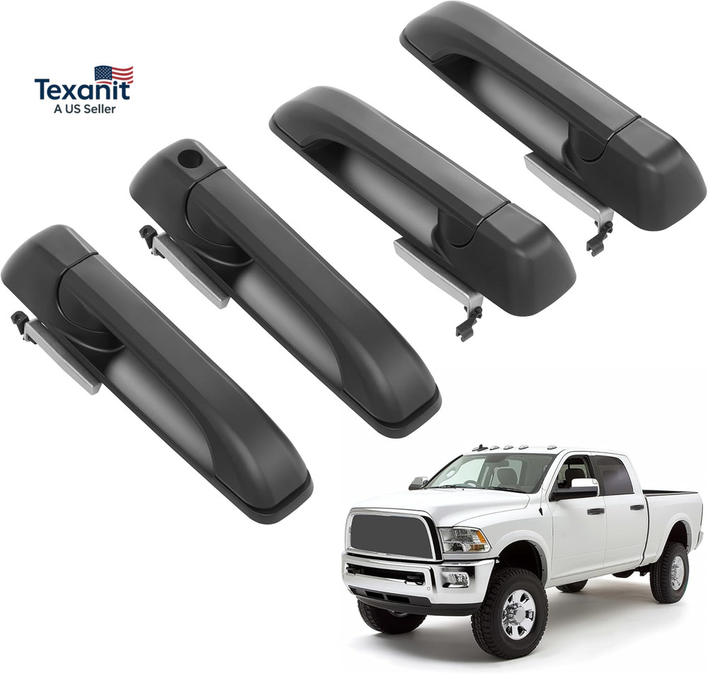 4Pcs Door Handle Compatible with 2009-2025 Dodge Ram 1500 Classic 2500 3500 Pick