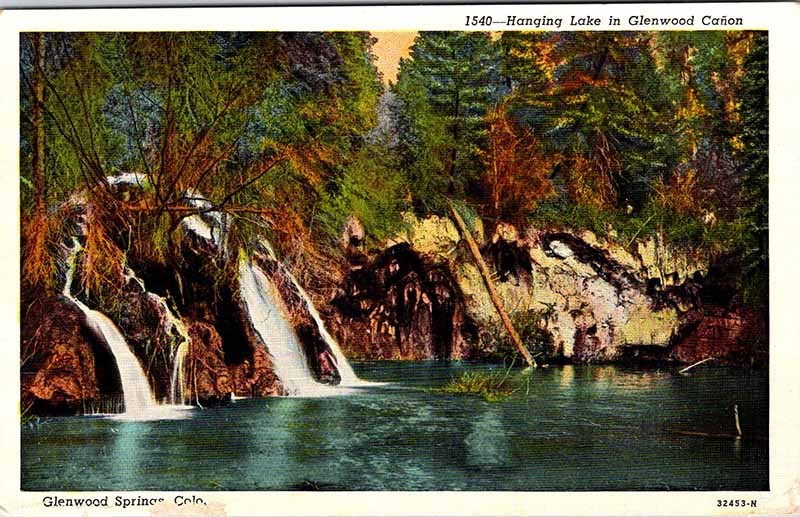 Postcard WATER SCENE Glenwood Springs Colorado CO m/09 AO4714