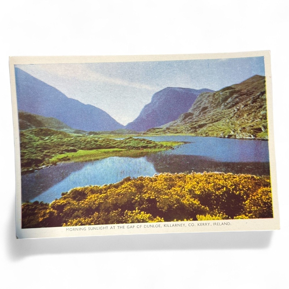Vintage Irish Postcard Of Morning Sunlight At The Gap Of Dunloe Killarney Co Ker