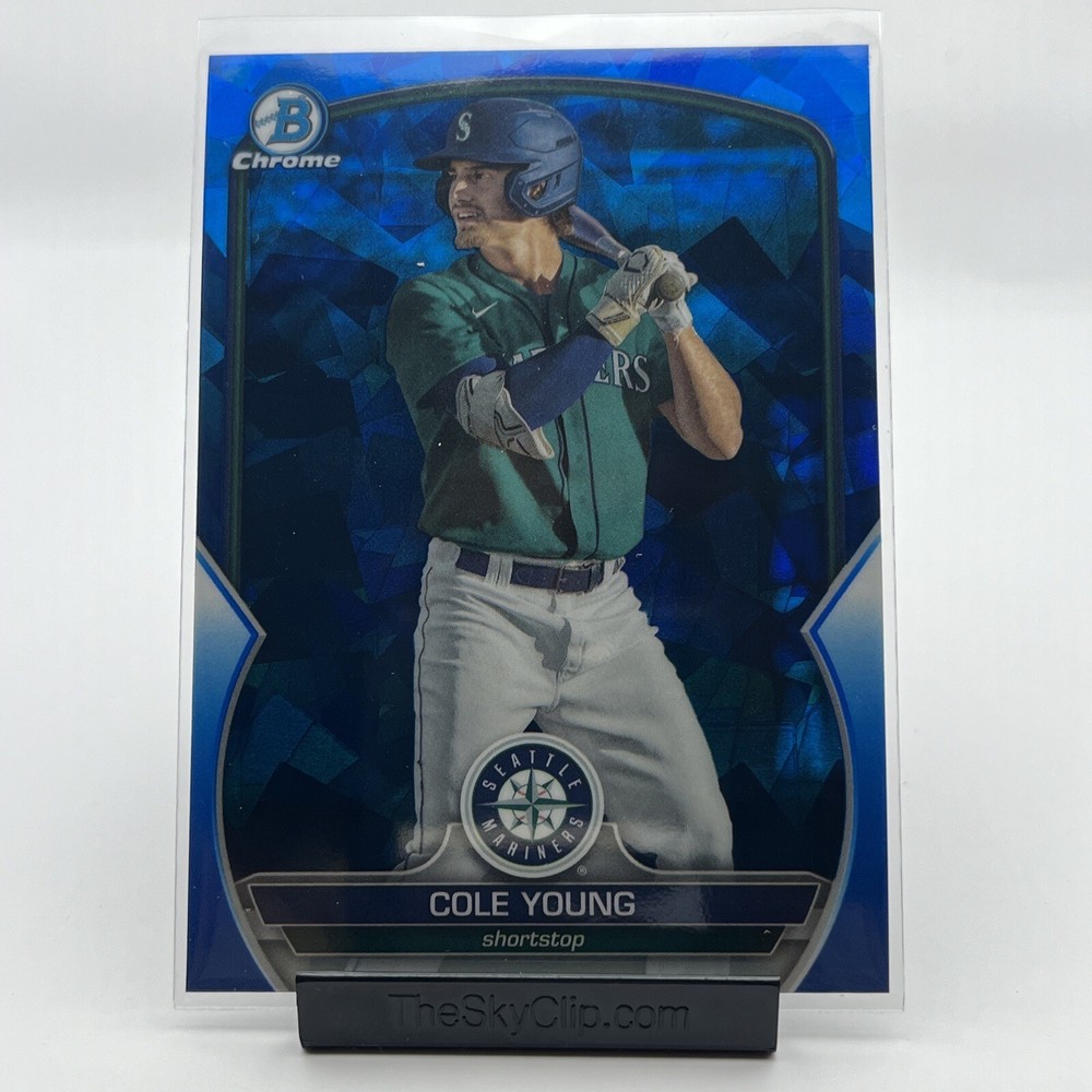 2023 Bowman Draft Chrome #BDC-87 Cole Young Mariners Sapphire