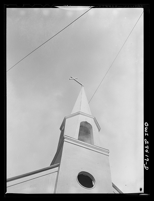 Photo:Church Steeple Cross 1930s-1940s Architectural Detail