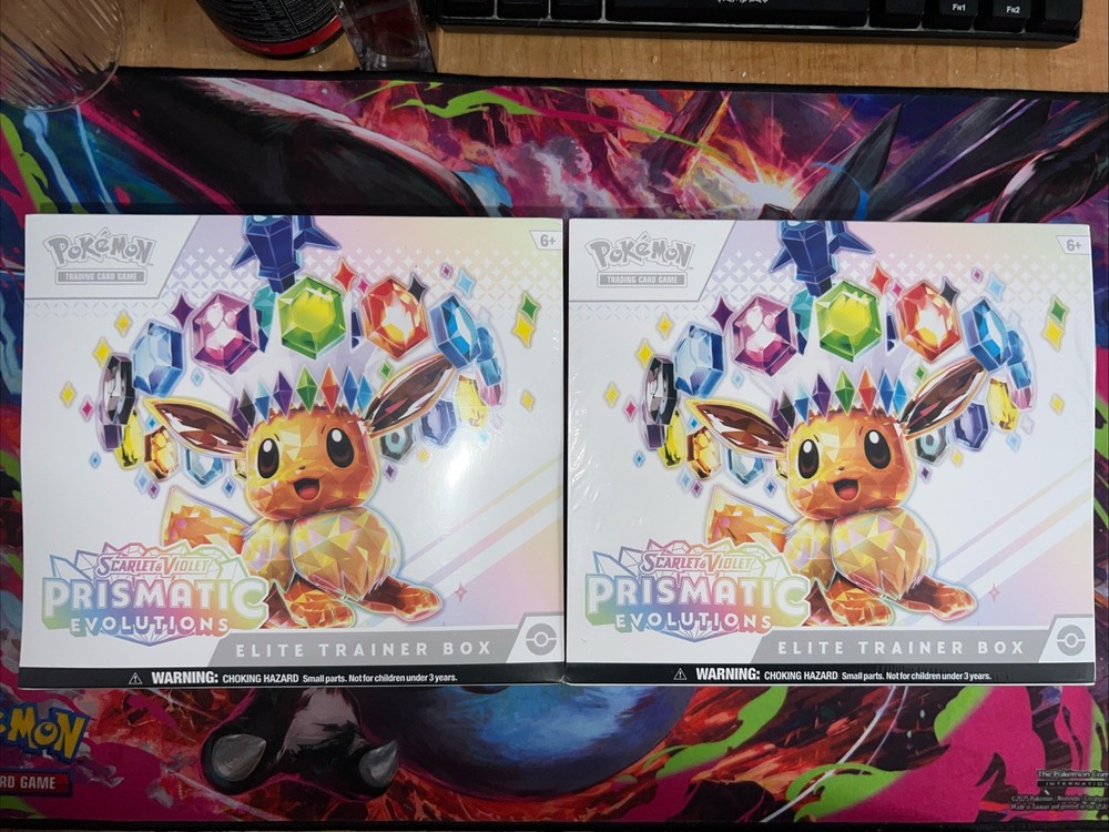 LOT OF 2 Pokémon TCG Prismatic Evolutions Elite Trainer Box ETB - Factory Sealed