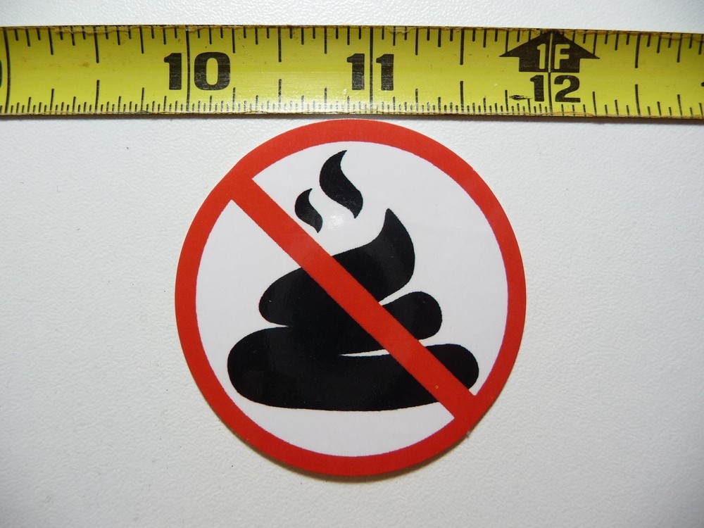 No Pets Allowed - Dog Waste Bathroom Decal Sticker - Job Occupation Prohibited Sign