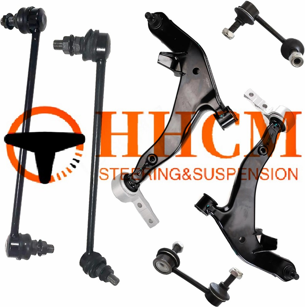 6PC Front Lower Control Arm Ball Joint Sway Bar Link For 2003-2007 Nissan Murano
