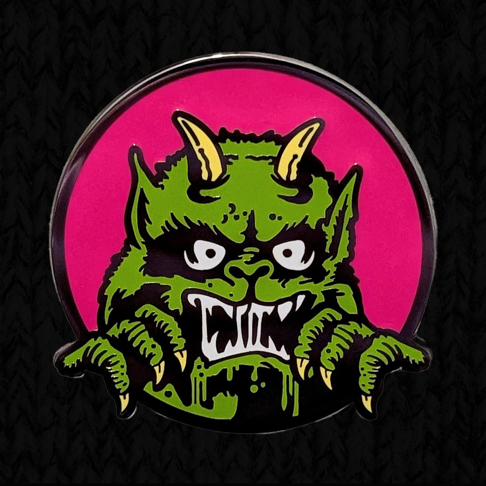 Creepy Co Moon Monster Horror Art Enamel Pin