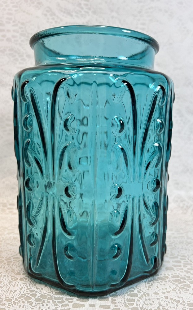 Vintage L.E. Smith Atterbury Scroll Canister 7.5