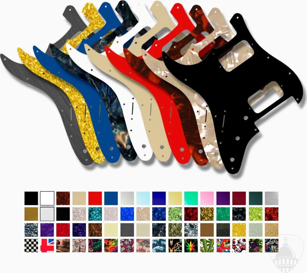 WD Custom Pickguard For Left Hand Fender 2012-Present Made In Mexico Blacktop...