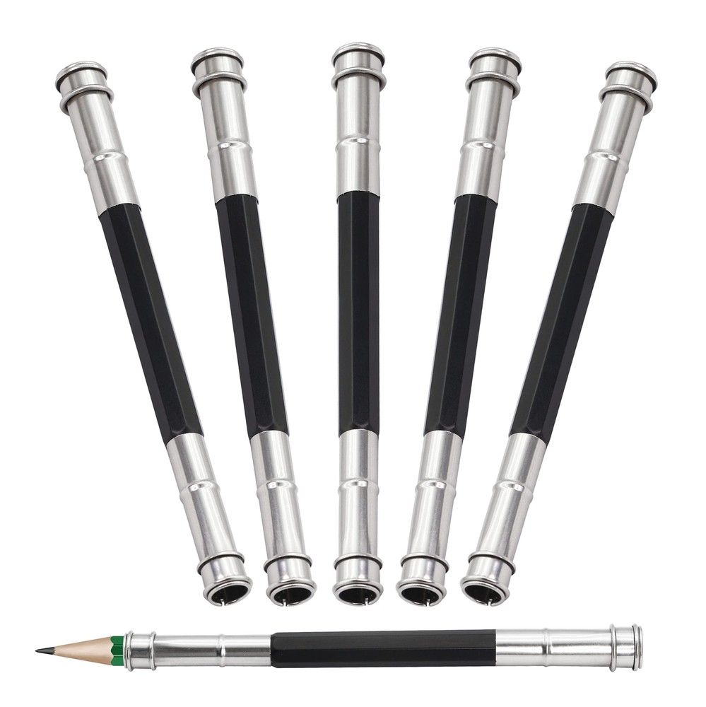 5Pcs Adjustable Pencil Extender Art Pencil Lengthener for Colored Pencils Crayon