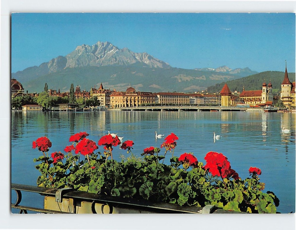 Postcard Lucerne mit Pilatus Lucerne Switzerland
