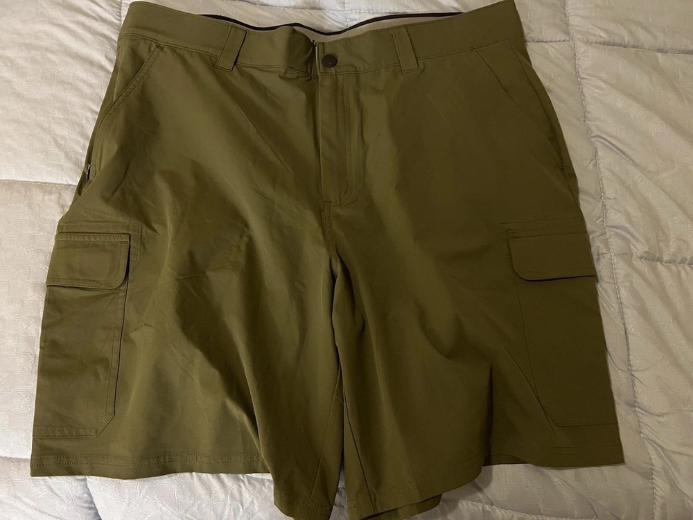 Orvis Shorts Mens 38 Green Cargo Nylon Blend Casual Outdoor Hiking Logo