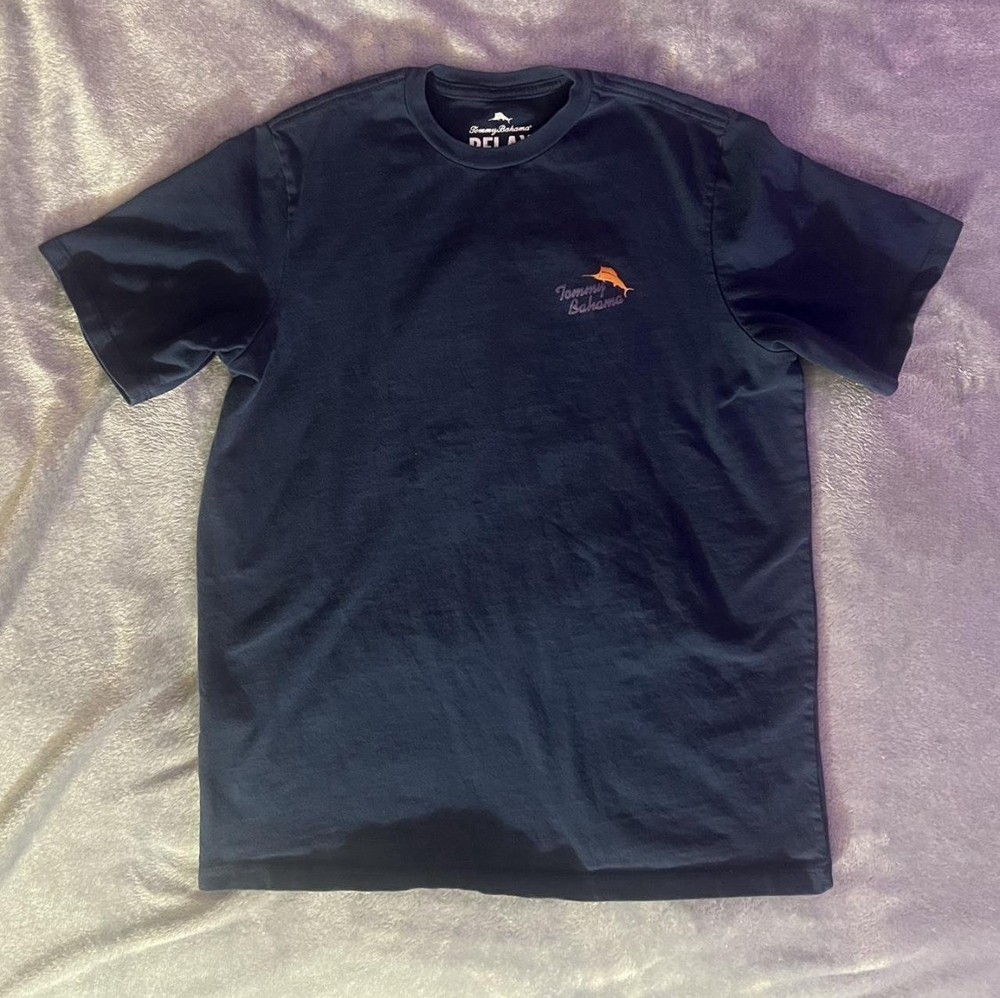 Men's Tommy Bahama Relax Spring Fling Graphic Print UPF 50 T-Shirt Navy XS