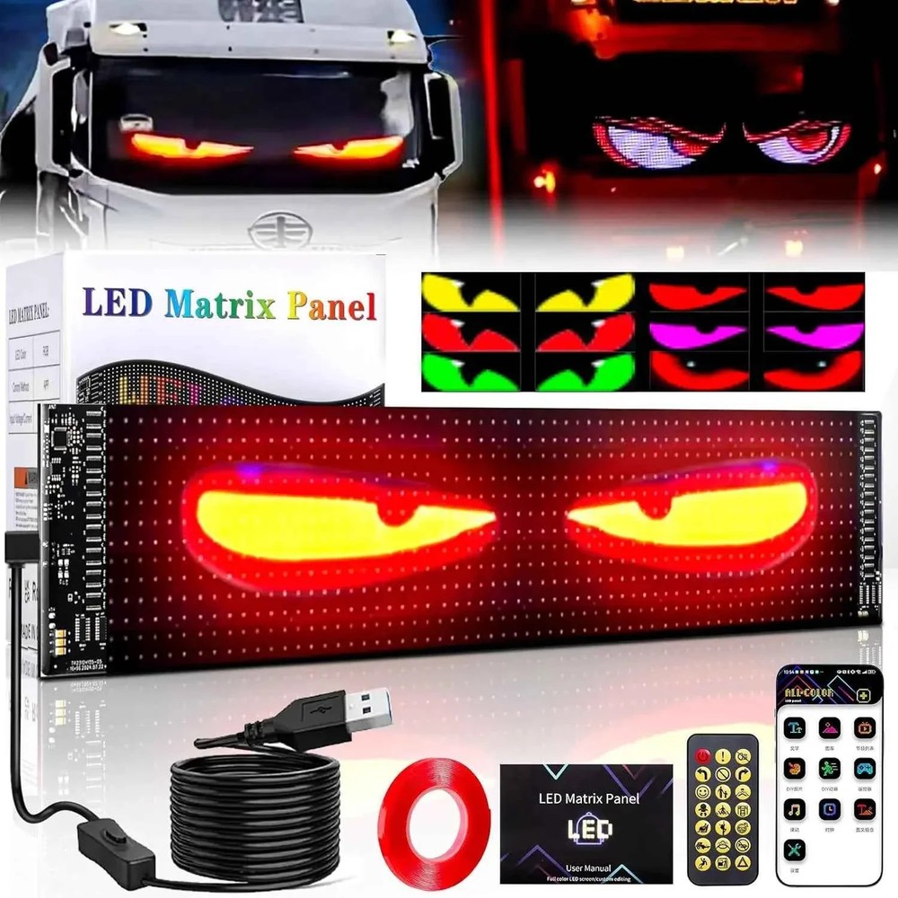 Huge Bright Devil Eyes LED Light Demon's Eye Programmable Scrolling LED Sign