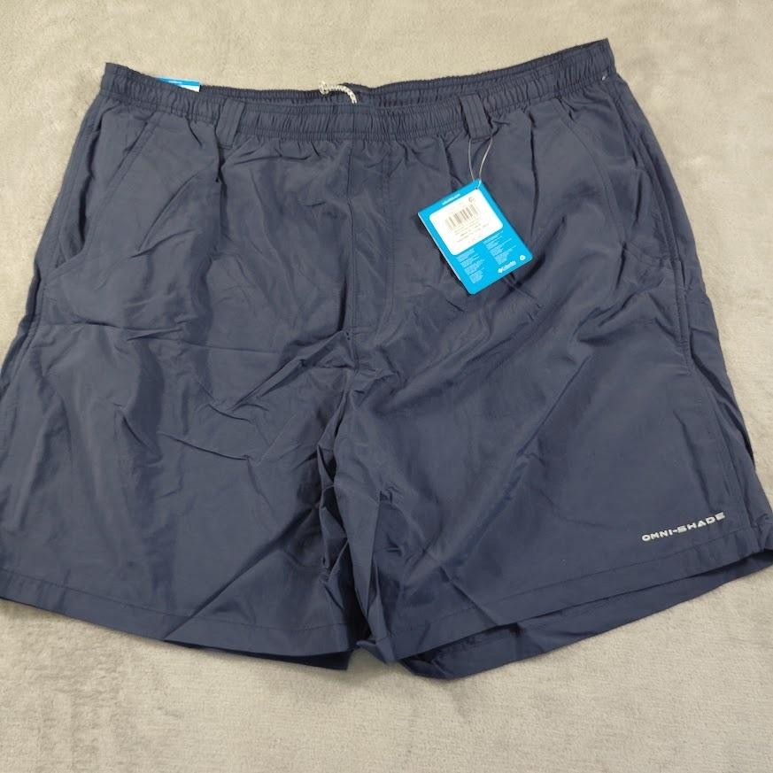 Columbia Backcast IV Water Shorts Mens XL Navy Blue Omni-Shade 8 Inseam PFG