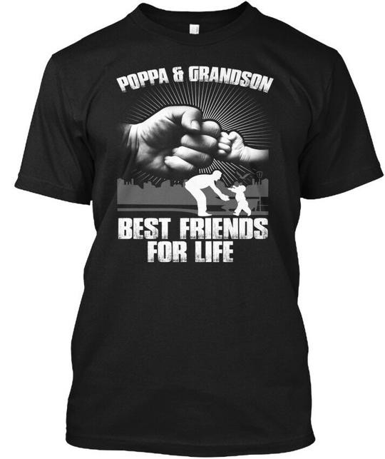 Poppa & Grandson Best Friends For Life T-Shirt Made in the USA Size S to 5XL