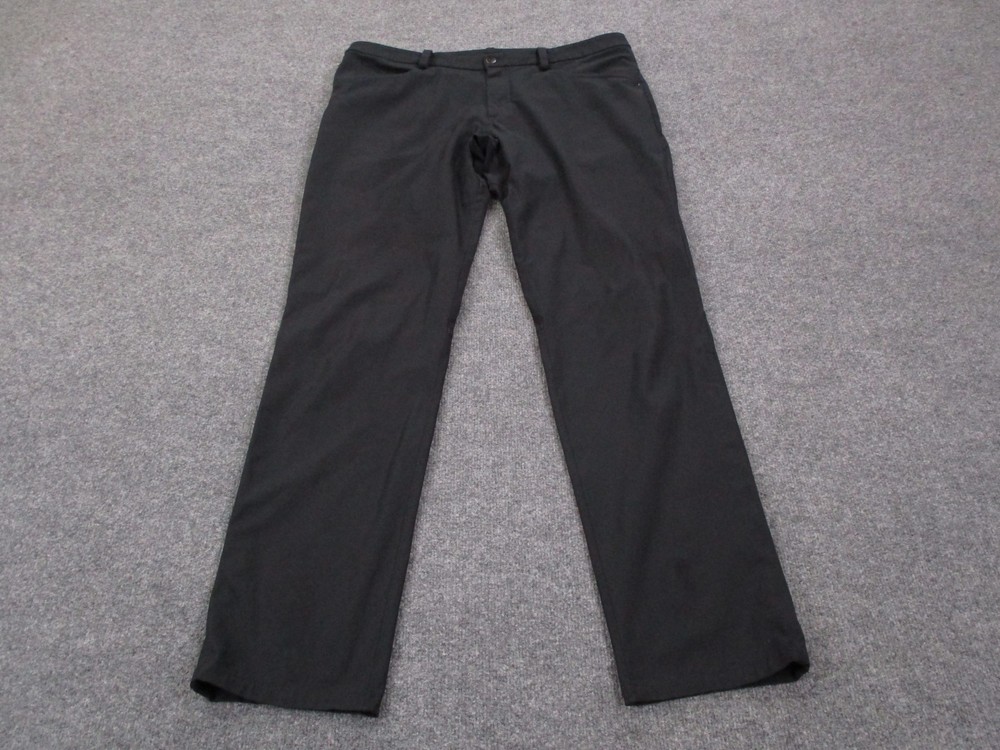 Lululemon Pants Mens 38 X 35 Black Chino ABC Slim Fit Warpstreme Stretch Casual