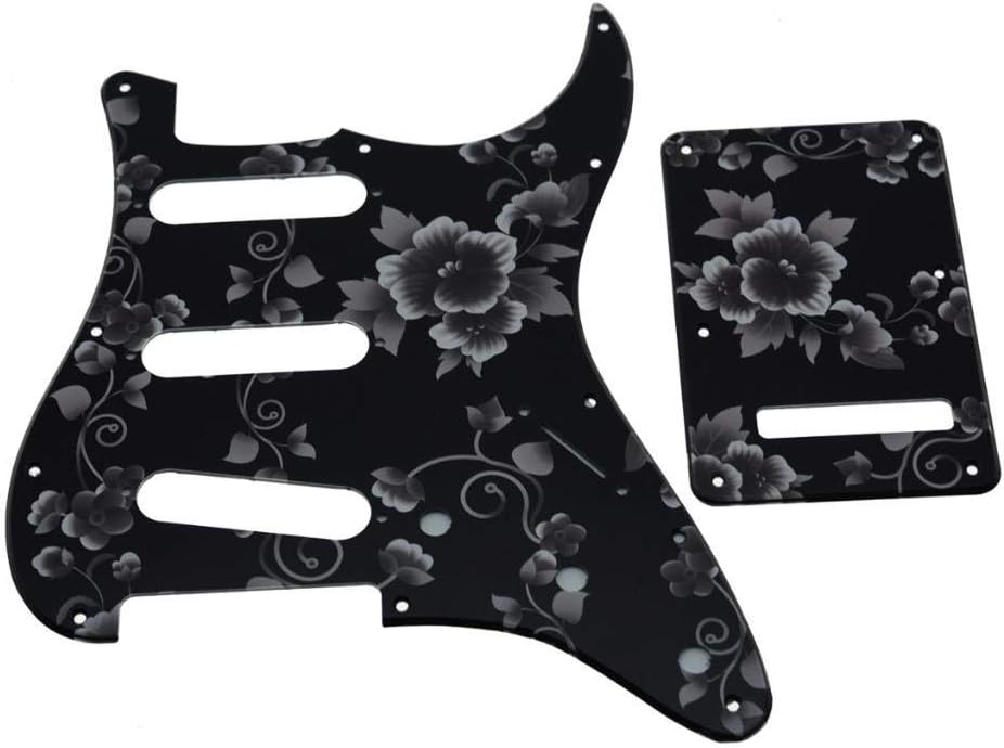 11 Hole Strat SSS 3D Printed Plastic Pickguard Trem Cover USA/Mexican Strat