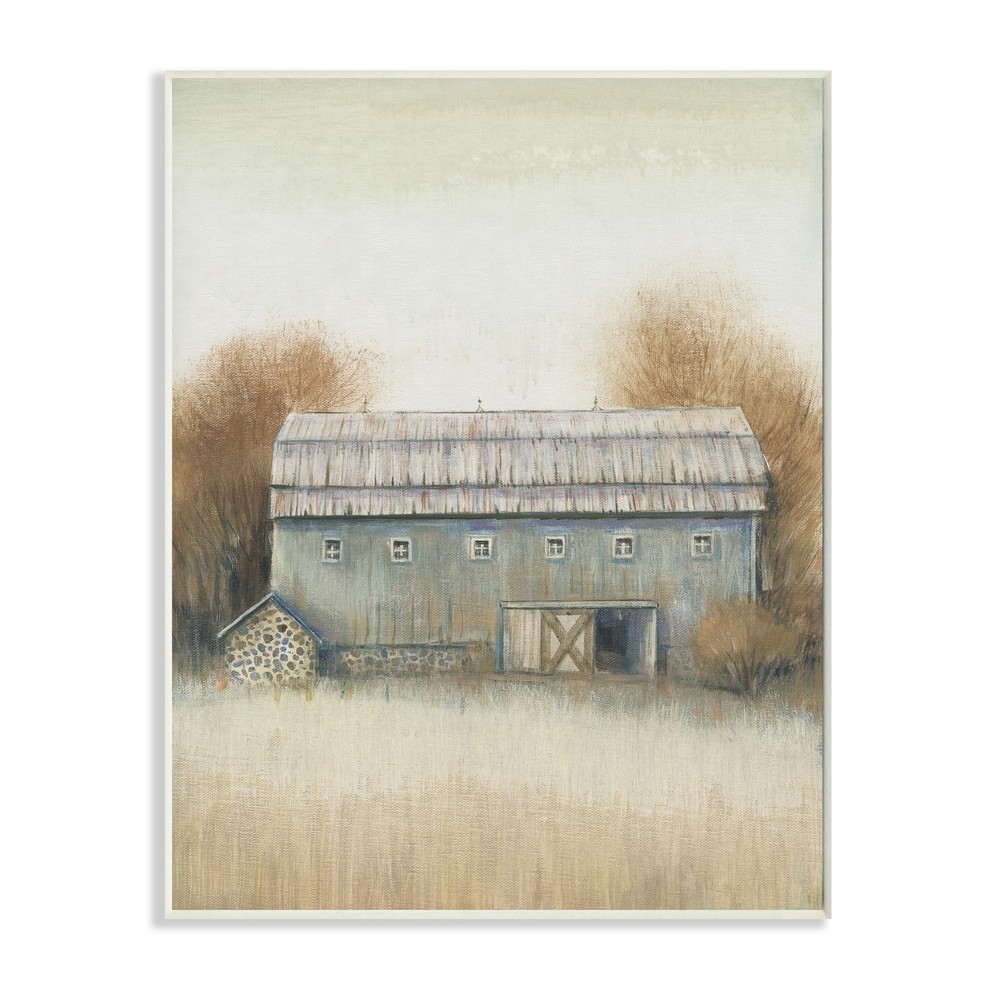 Stupell Autumn Barn Doors Vintage Farm Landscape Wood Wall