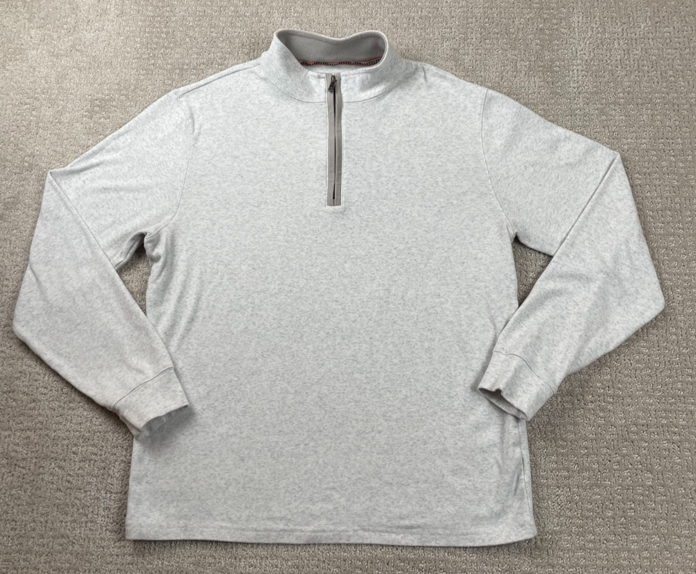 The Normal Brand Sweater Mens Large Gray Fleece 1/4 Zip Pullover Outdoors Hiking