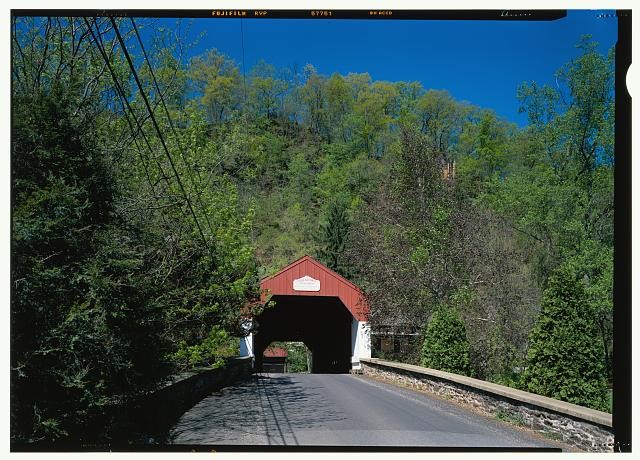 Photo:Uhlerstown PA Uhlerstown Bridge Delaware Canal 1900s Covered Bridge