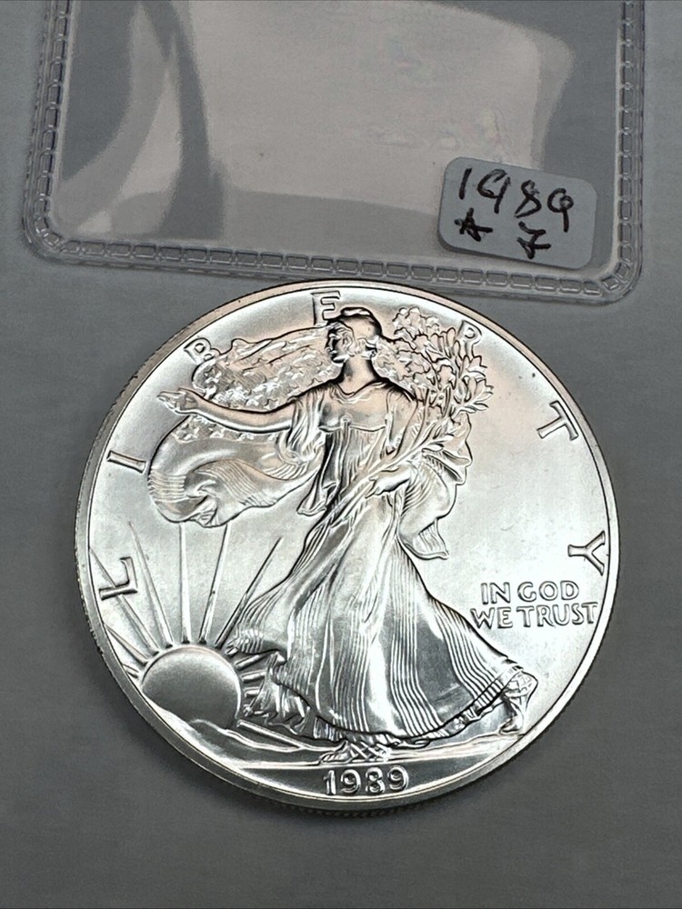 1989 American Silver Eagle Brilliant Uncirculated 1oz 0.999 Fine Silver