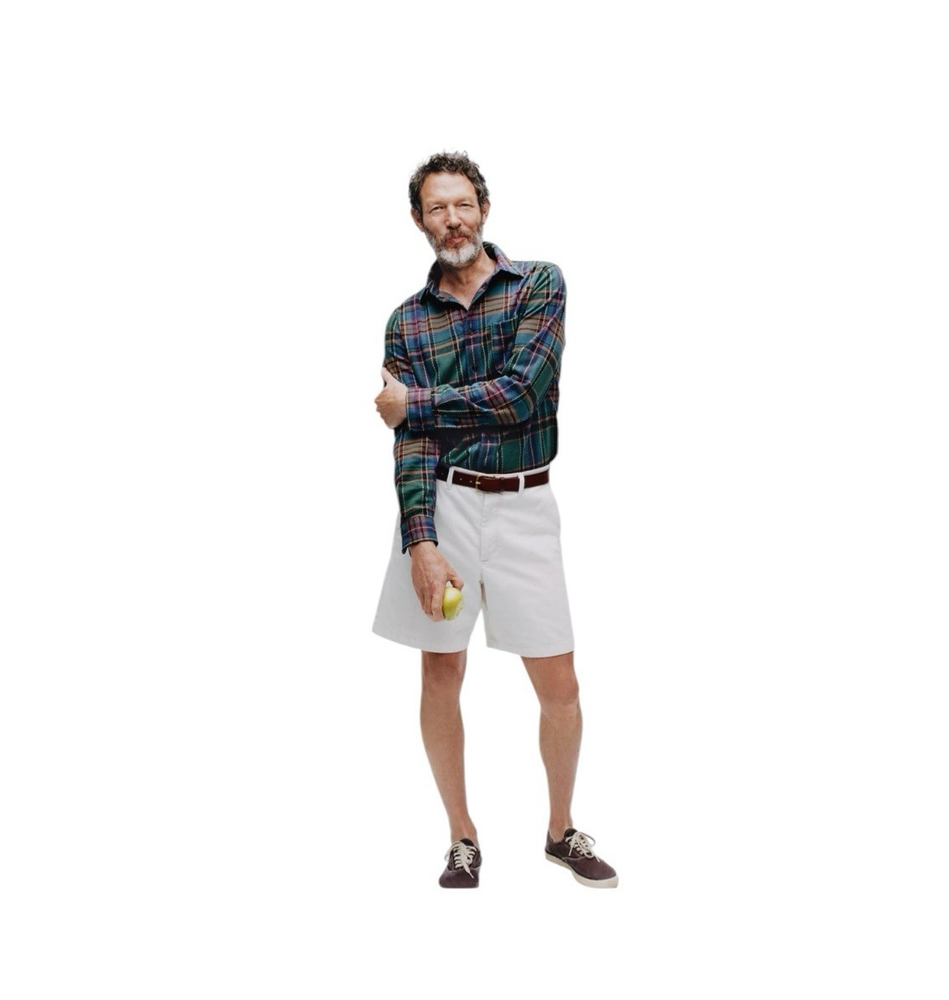 J Crew 8 Inch Classic Chino Short Sailcloth Ivory Mens Size 32