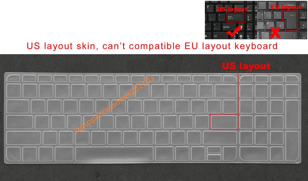 US Keyboard Skin Cover Protector for HP 15-K 15-j 17-j 15-d m7-K 15-g 15-Q 17-K
