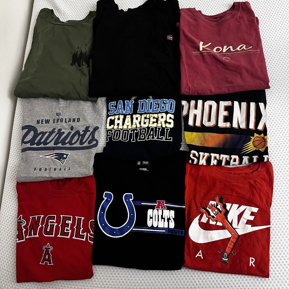 Sports Bundle Mix 9 Tee Lot Nike, Wrangler,Sports Mixed Sizes