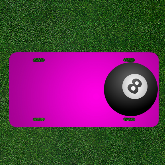 Create a Custom Personalized Car License Plate Featuring Add Names to Billiards or Billiard Ball Design for a Unique Touch