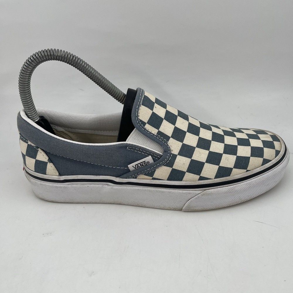 Vans Women’s Classic Blue Authentic-SZ 6.5- Canvas Checkerboard Slip-On Shoes
