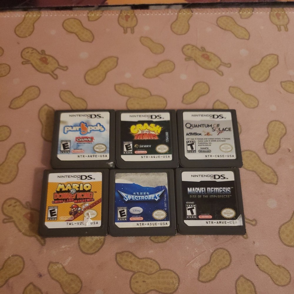 Nintendo DS 6 Video Game Loose Cartridge Lot Tested Working Handheld Video Game