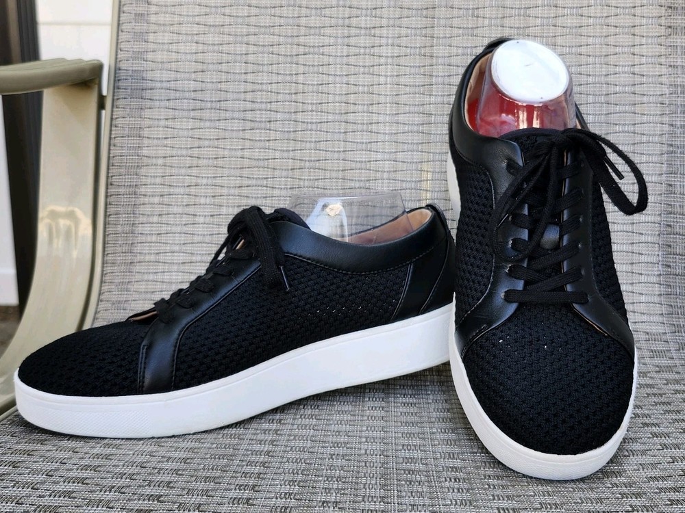 Fitflop Rally Airmesh Cushioned Shoes Slip Resistant Black Sneaker Womens 10