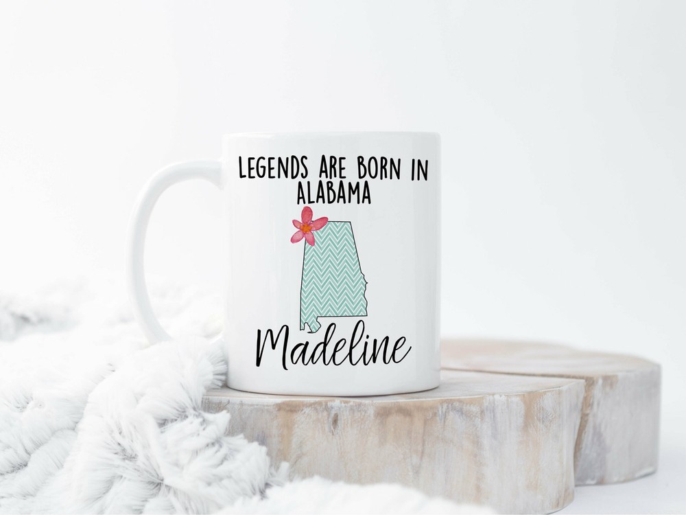Custom Home State Mug Custom Alabama Mug Personalized Alabama Mugs Custom State
