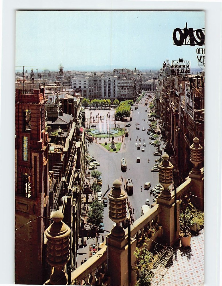 Postcard El Caudillo Square Valencia Spain