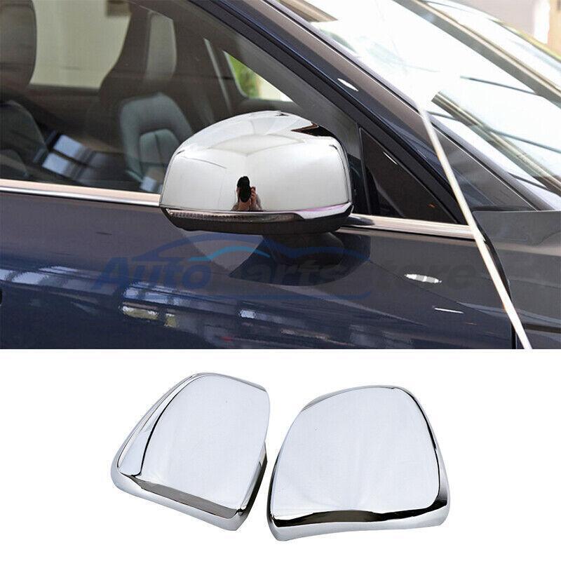 For Volvo XC40 2019-2022 Chrome ABS Rear View Side Door Mirror Cover Trim x2